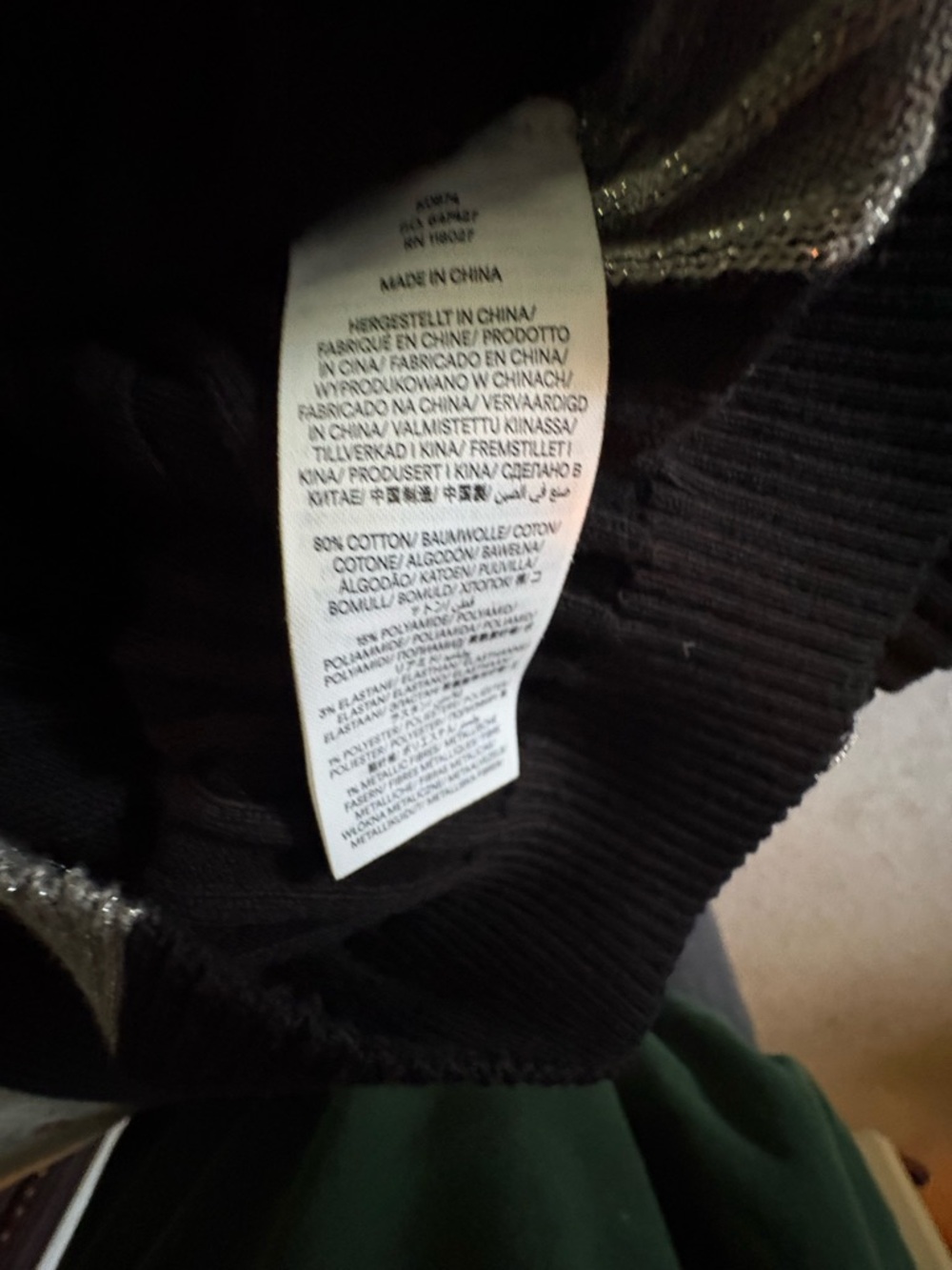 Boden Black Ribbed Turtleneck Sweater with Silver Trim - Picture 6 of 7